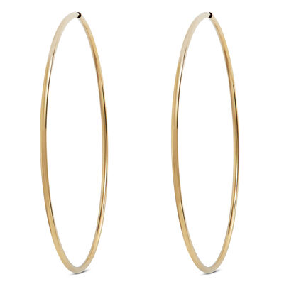 60MM Endless Hoop Earrings 14K