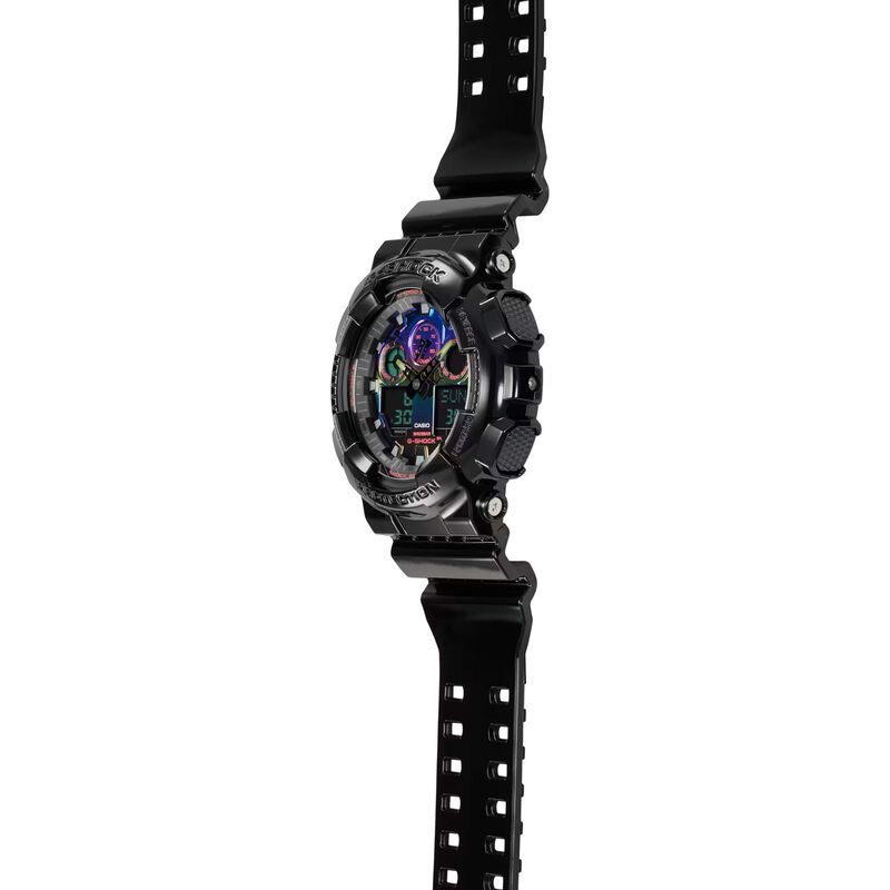 G-Shock Analog-Digital Watch Multicolor Dial Black Resin Strap, 55mm image number 4