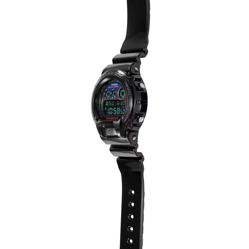 G-Shock Digital Watch Rainbow Dial Black Resin Strap, 53.2mm image number 3