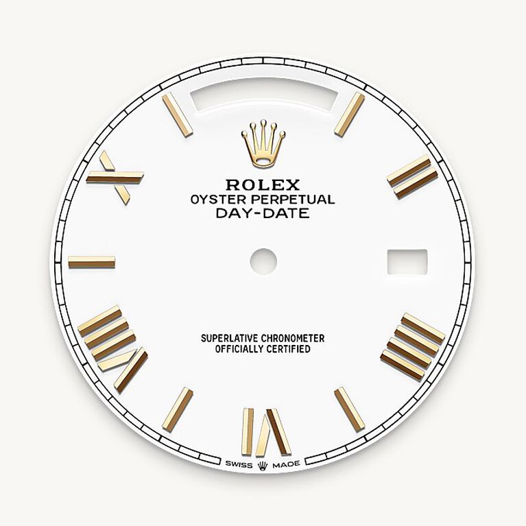 rolex day-date in 18 ct yellow gold, m228238-0042 - white dial - ben bridge