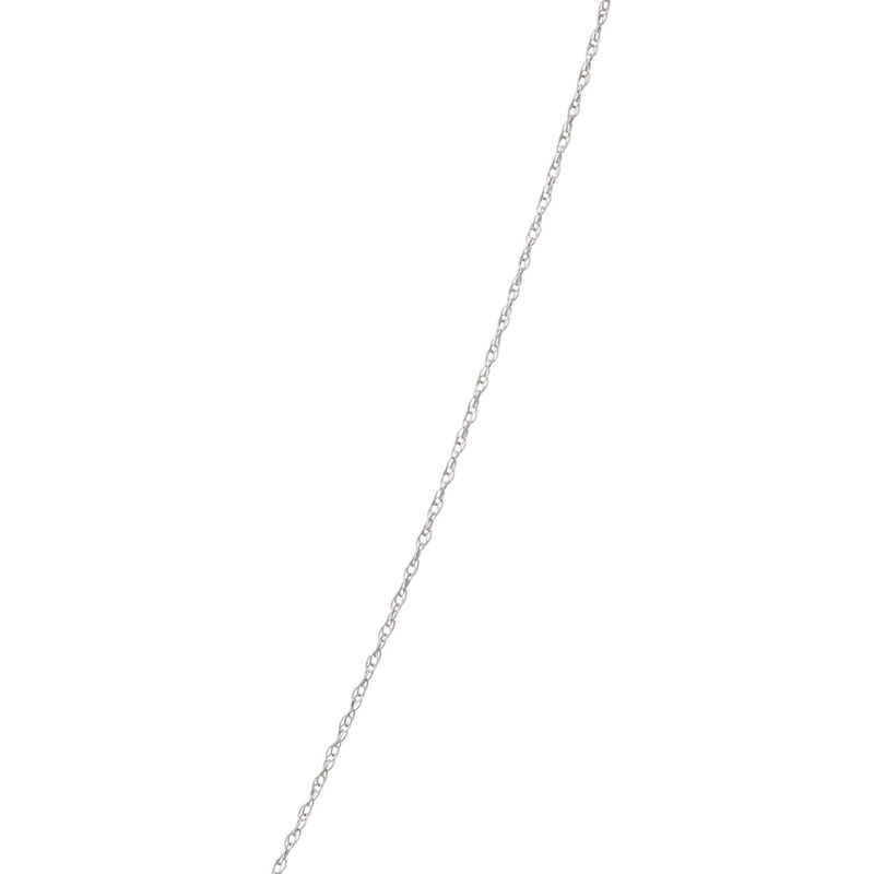 Pear Shaped Pendant with Round Diamonds, ⅓ Total Carat Weight, 14K White Gold image number 4