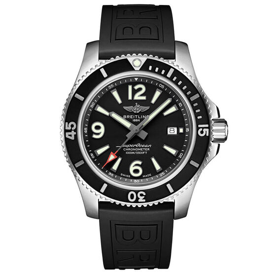 Breitling Superocean Automatic 44 Black Rubber Watch, 44mm