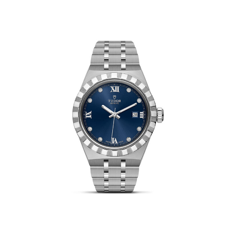 TUDOR Royal Watch Steel Case Blue Dial Steel Bracelet, 28mm image number 0