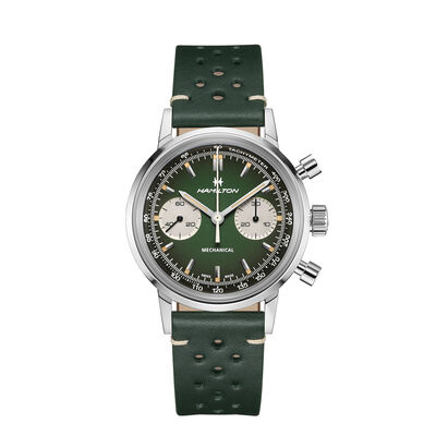 Hamilton American Classic Intra-matic Chronograph H Green Dial Watch, 40mm