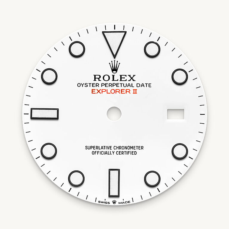rolex explorer ii in oystersteel, m226570-0001 - white dial - ben bridge