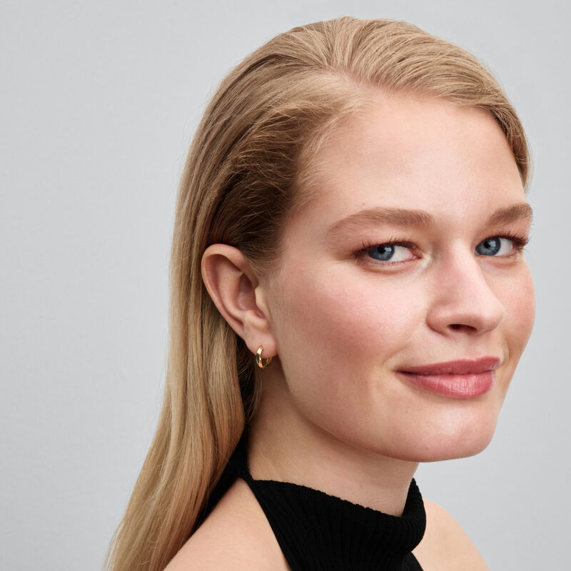 Pandora Twisted Huggie Earrings image number 1