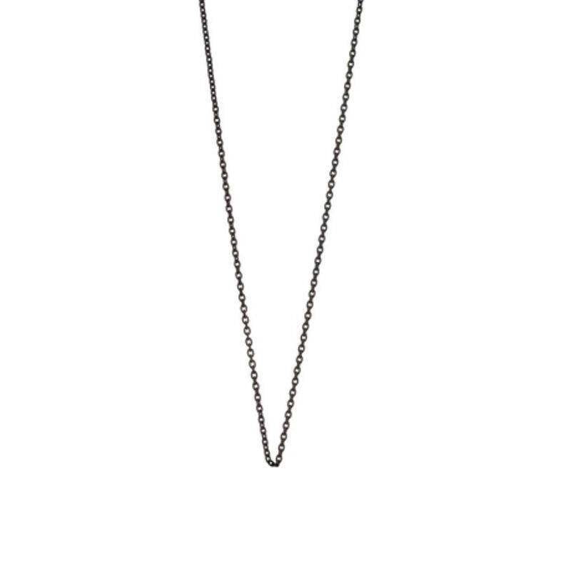 Monica Rich Kosann "Frankie" Delicate Black Steel Chain, Stainless Steel image number 0