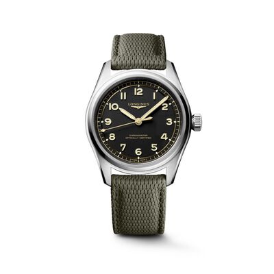 Longines Spirit Pilot Black Dial Watch,  39mm