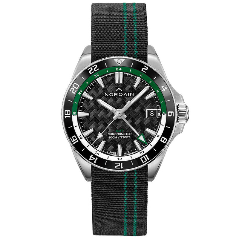 Norqain Adventure NEVEREST GMT Green Black Fabric Watch, 41mm image number 1