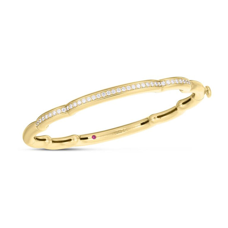 Roberto Coin Cialoma Diamond Cloud Bangle in 18K Yellow Gold image number 0