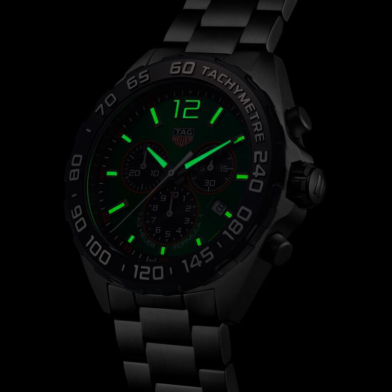 TAG Heuer Formula 1 Chronograph Green Dial, 43mm image number 4