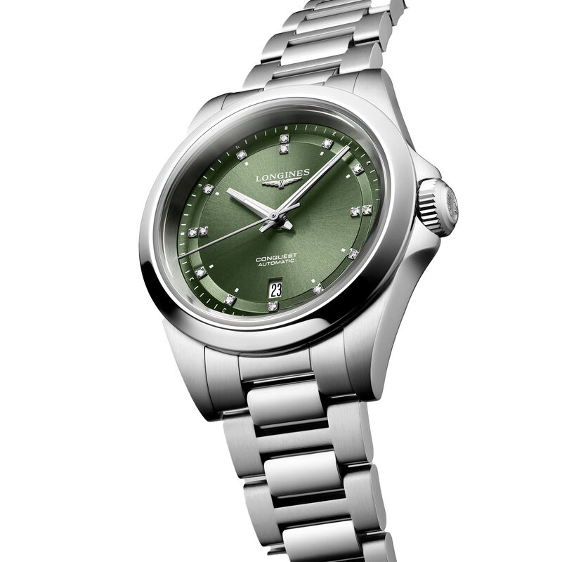 Longines Conquest Green Dial Watch, 30mm image number 1