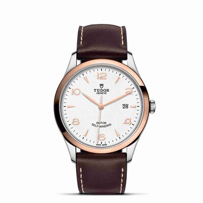 TUDOR 1926 Watch White Dial Brown Leather Strap, 41mm