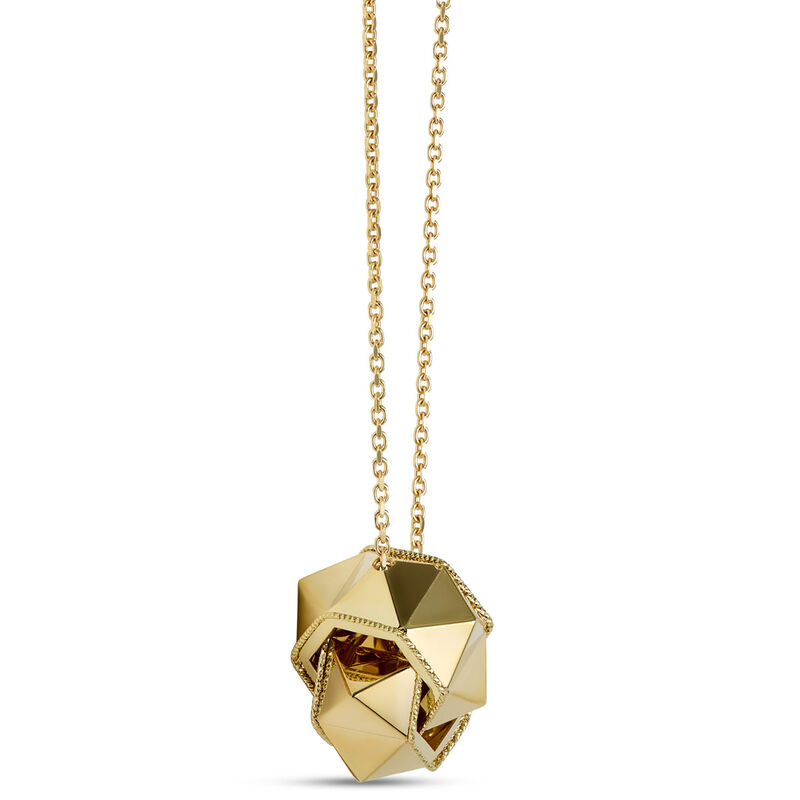 Toscano Faceted Ball Necklace, 14K Yellow Gold image number 1