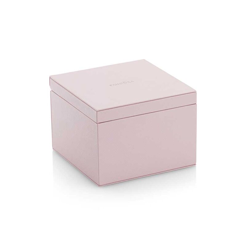Pandora Small Pink PU Leather Jewelry Box image number 1