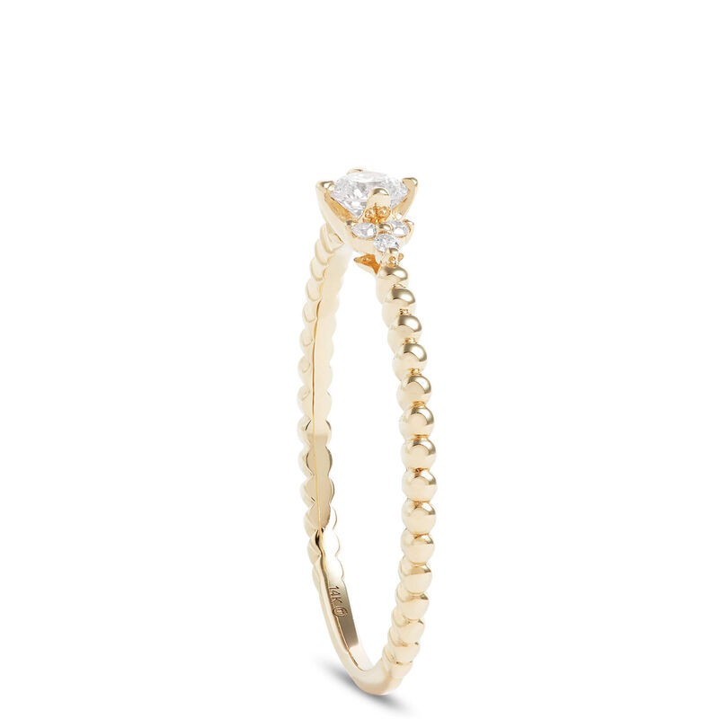 Round Diamond Promise Ring, 14K Yellow Gold image number 1