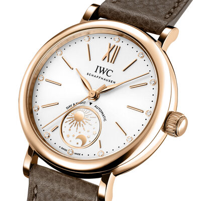 IWC Portofino Automatic Day & Night 34 Silver Dial Watch, 34mm
