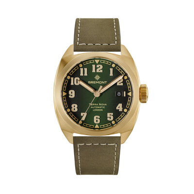 Bremont NEW Terra Nova 40.5 Date Bronze Green Dial Watch, 40.5mm