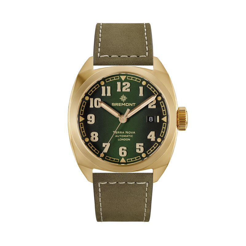 Bremont Terra Nova Date Bronze Green Dial Watch, 40.5mm image number 0