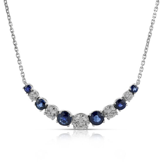 Sapphire & Diamond Necklace 14K Ben Bridge Jeweler