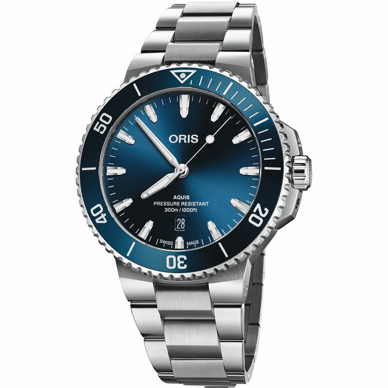 Oris Aquis Date Blue Dial Watch, 43.5mm image number 0