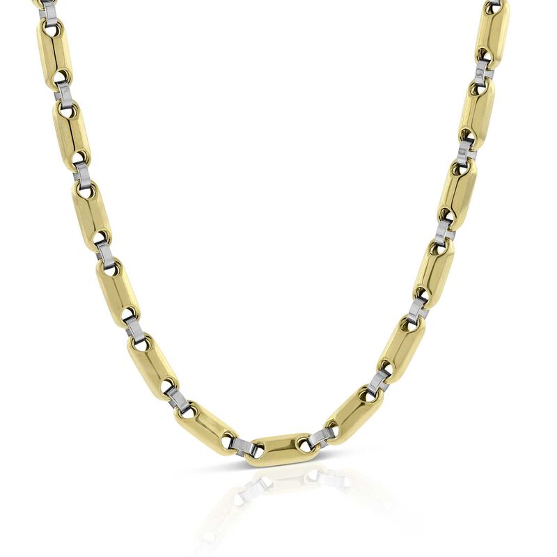 Toscano Stampato Two-Tone Chain 14K, 24" image number 0
