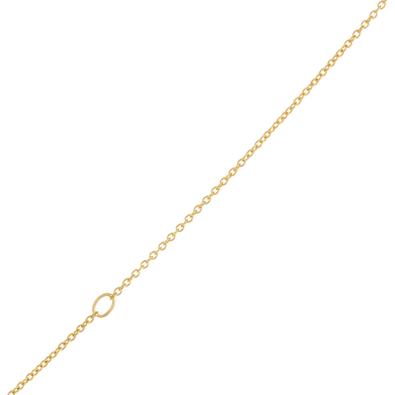 Classic Diamond Small Cross Necklace, &frac12; Carat Total Weight, 14K Yellow Gold image number 3