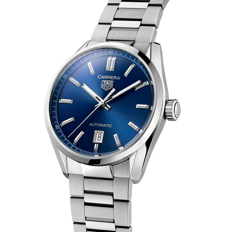 TAG Heuer Carrera Calibre 5 Auto Blue Steel Watch, 39mm image number 1