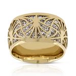 Toscano Laser Cut Out Ring 14K