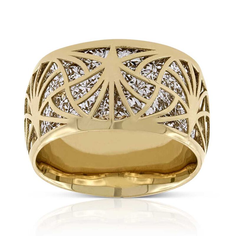 Toscano Laser Cut Out Ring 14K, Yellow Gold image number 1