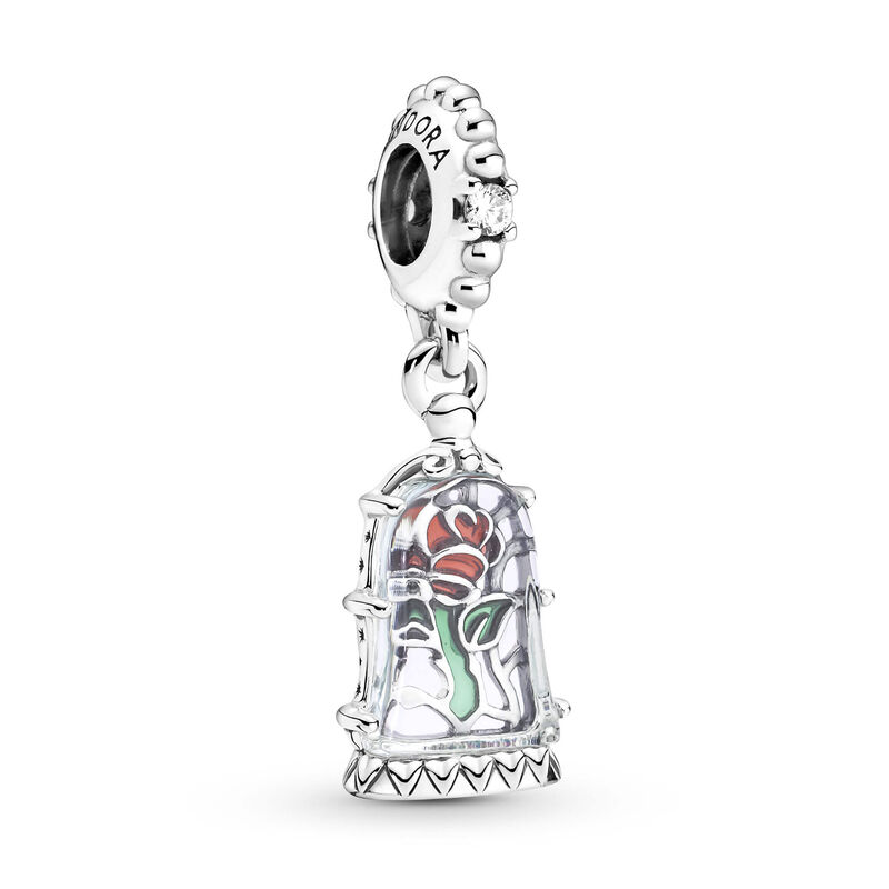 Pandora Disney Beauty & the Beast Enchanted Rose Dangle Charm image number 0