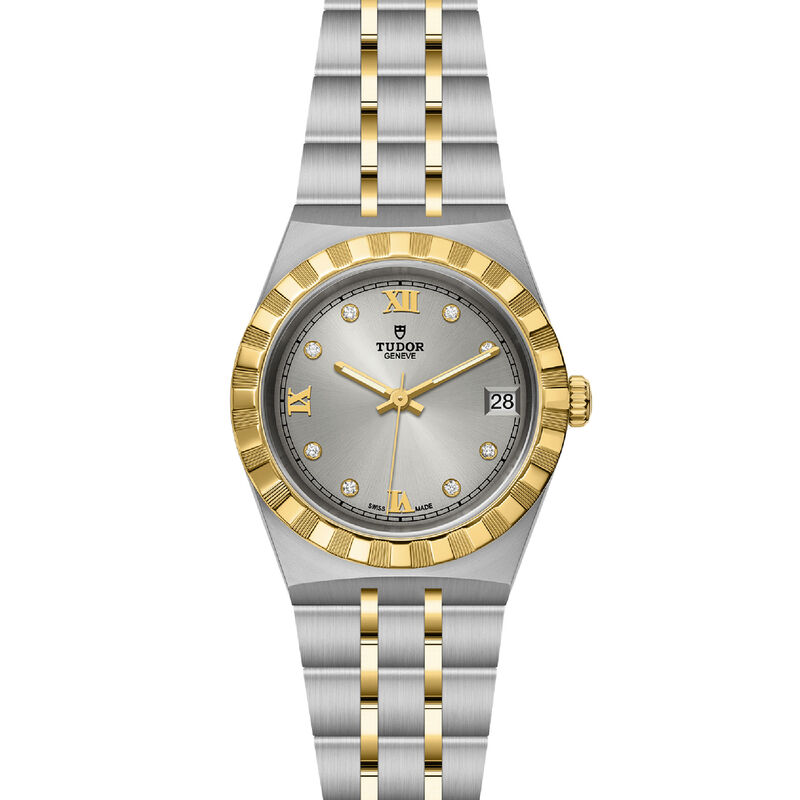 TUDOR Royal Watch Steel Case Silver Dial Steel And Gold Bracelet, 34mm image number 1