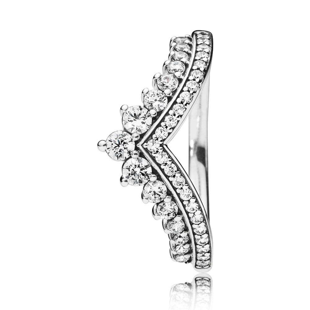 Pandora Princess Wishbone CZ Ring Sterling