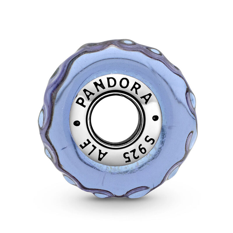 Pandora Wavy Lavender Murano Glass Charm image number 3