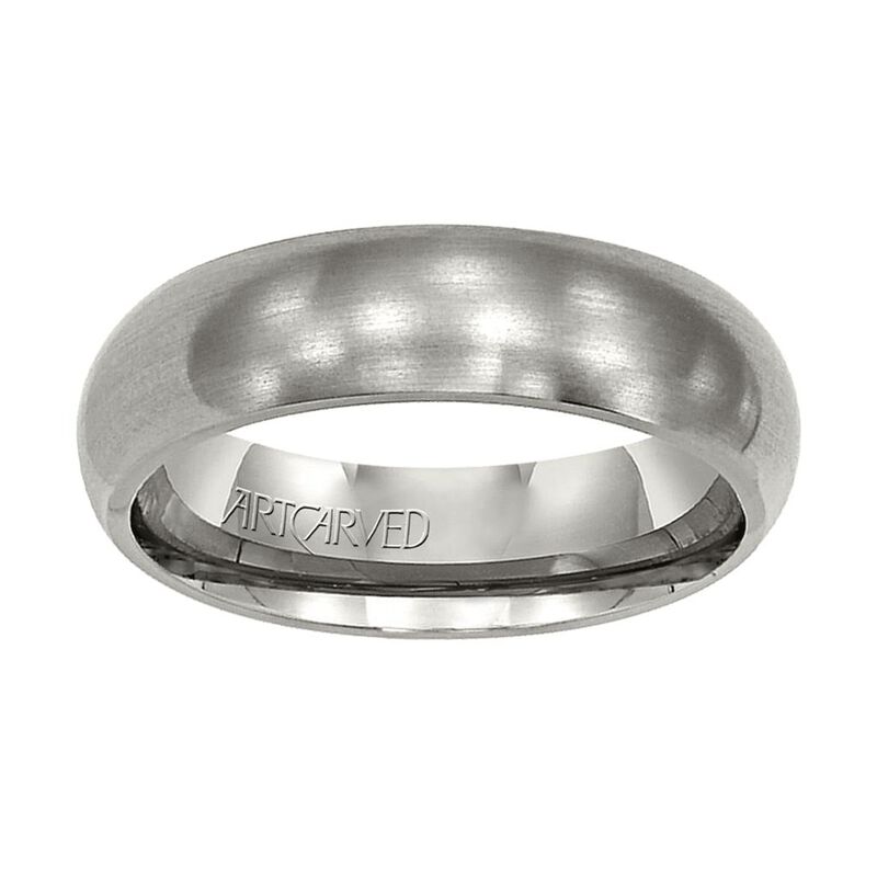 TRITON Comfort Fit Brush Finish Tungsten Band, 6MM image number 2