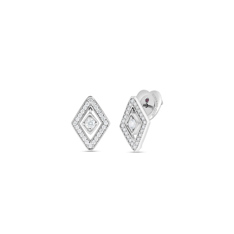 Roberto Coin 18K White Gold Diamante Diamond Stud Earrings image number 0