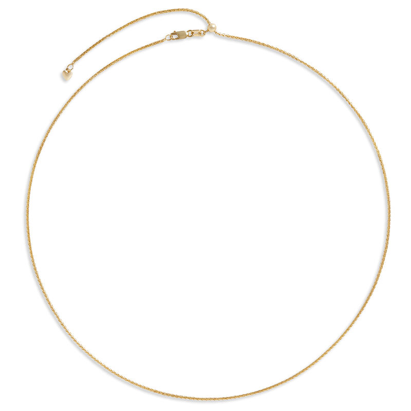 22-Inch Sliding Adjustable Gold Neck Chain, 14K Yellow Gold image number 1