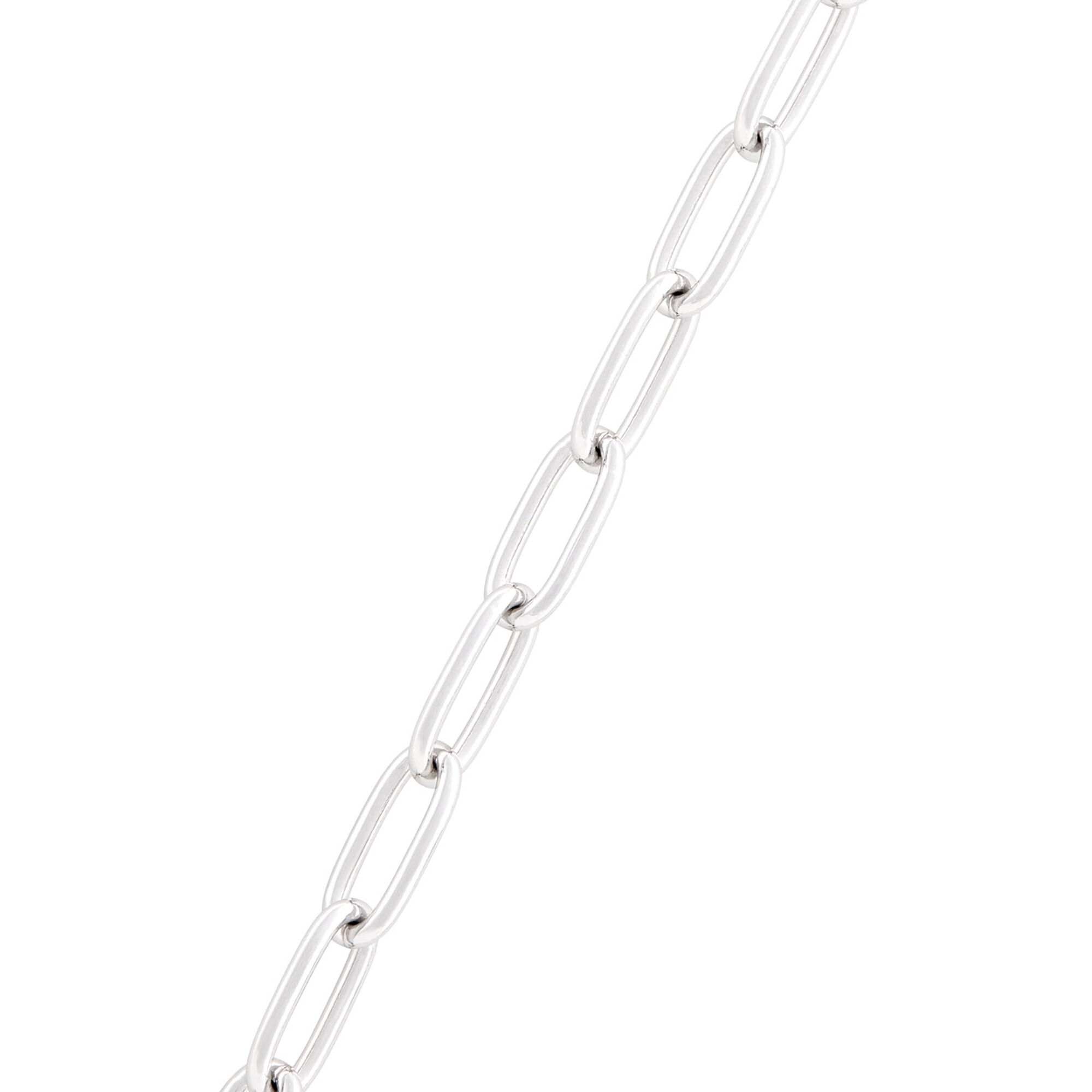Toscano 20-Inch Paperclip Chain, 14K White Gold