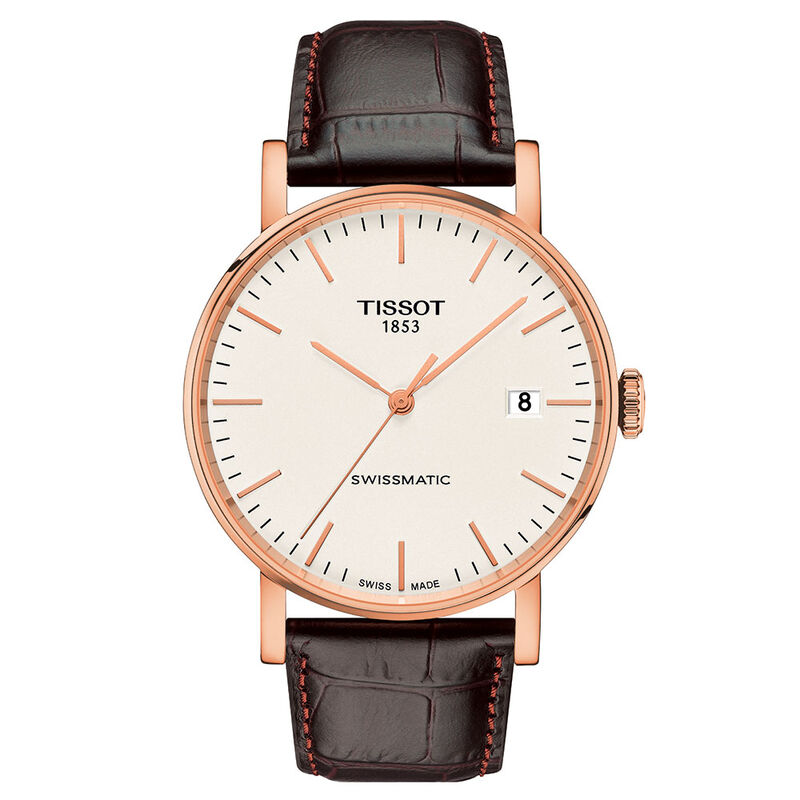 Tissot Everytime Swissmatic Rose PVD Silver Dial Watch, 40mm image number 0
