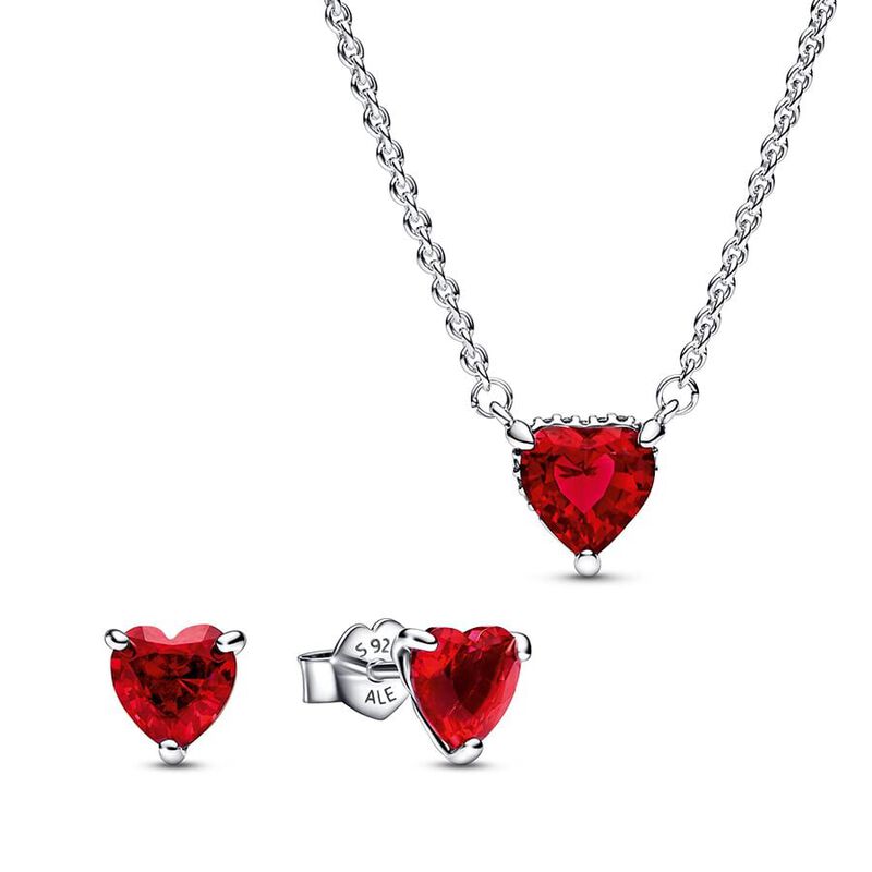 Pandora Sparkling Red Heart Jewelry Gift Set image number 0
