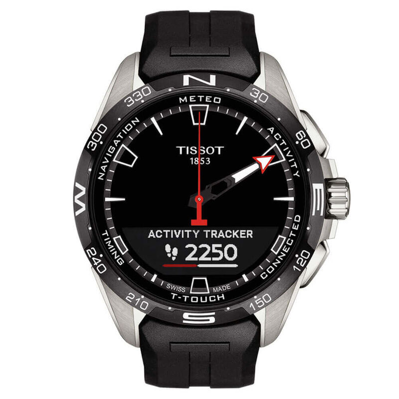 Tissot T-Touch Connect Solar Black Rubber Titanium Watch, 47.5mm image number 8