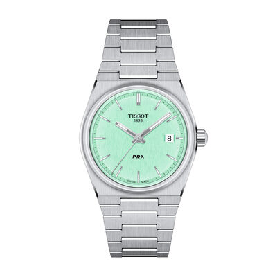 TISSOT PRX Light Green Dial Watch, 35mm