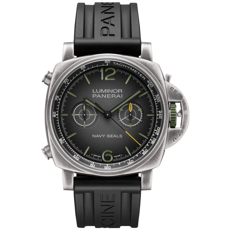Panerai Luminor Chrono Navy Seals Watch Anthracite Dial Black Rubber Strap, 44mm image number 0