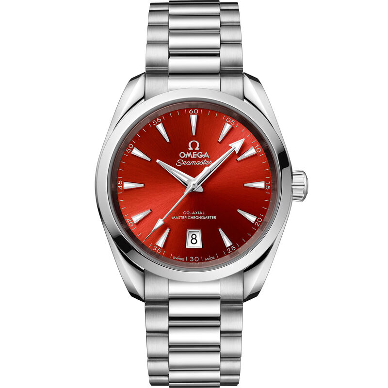 OMEGA Seamaster Aqua Terra Shades Steel on Steel Red Dial Watch, 38mm image number 0