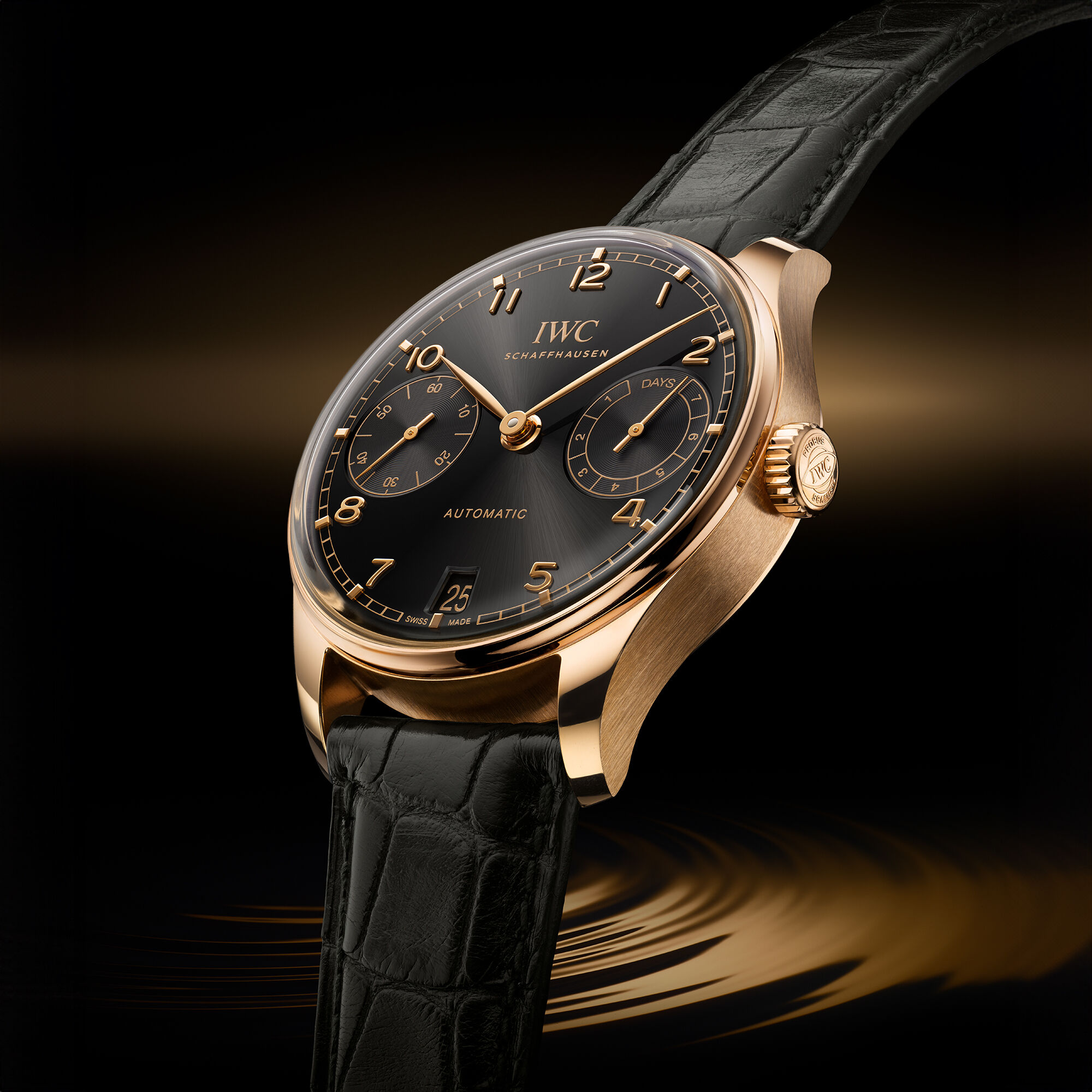IWC Portugieser Automatic 42 Black Dial Watch, 42.4mm