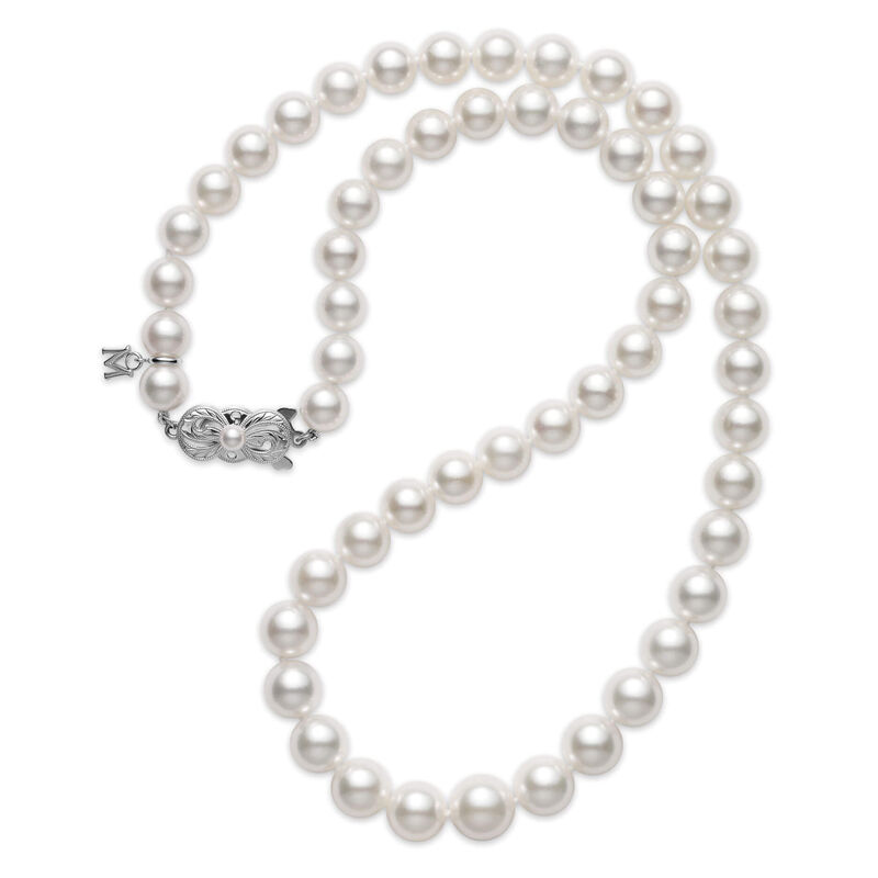 Mikimoto Graduated Akoya Cultured Pearl Strand Necklace 18K, 18" image number 0