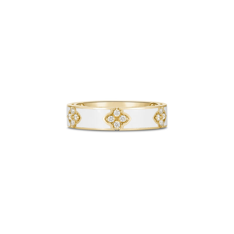 Roberto Coin 18K Yellow Gold Love In Verona Diamond And Enamel Ring image number 0