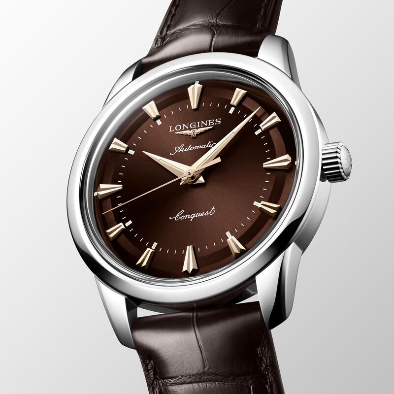 Longines Conquest Heritage Brown Dial Watch, 40mm image number 1