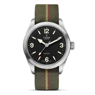 TUDOR Ranger Black Dial Watch, 39mm