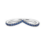 Pandora Timeless Wish Sparkling Blue Crystal Ring